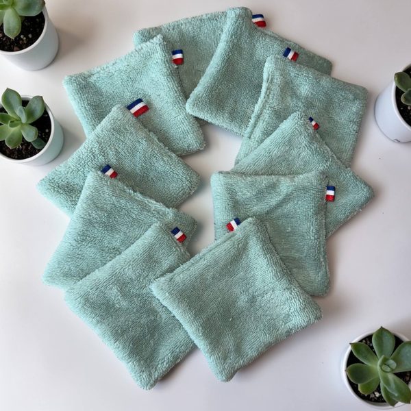 Lot de 10 cotons démaquillantes lavables en bambou Atelier Julac