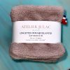 Lot de 10 cotons lingettes démaquillantes lavables parme en bambou Atelier Julac