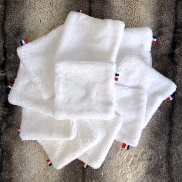 Lot de 10 cotons blancs démaquillants lavables en bambou Atelier Julac