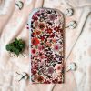Bandeau de soin visage en bambou - Fleurs rouges intenses