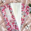 Bandeau de soin visage en bambou - Fleurs rouges