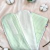 Bandeau de soin visage en bambou - Rayures vertes