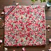 Essuie-tout lavable - Fleurs rouges