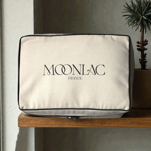 face-packing-cube-organisateur-valise Cube de rangement valise avec logo MOONLAC visible