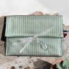 Pochette à Savon Lavable Bambou/Coton - Rayures Vertes